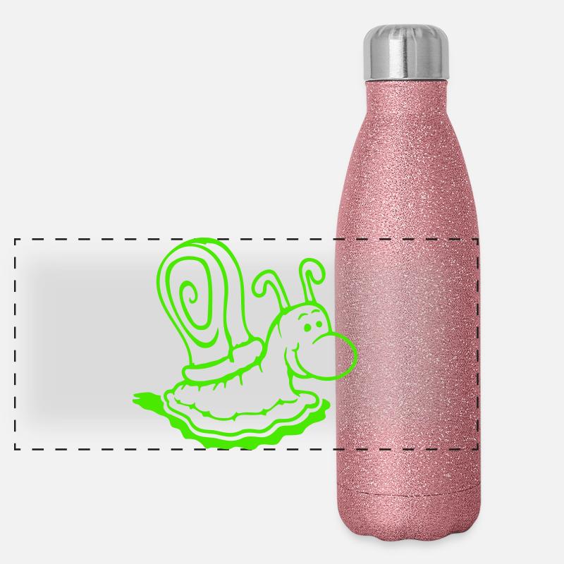 Snail Shell Cute Cute Happy Cool Panoramic Glitter Thermal Bottle 500 ml