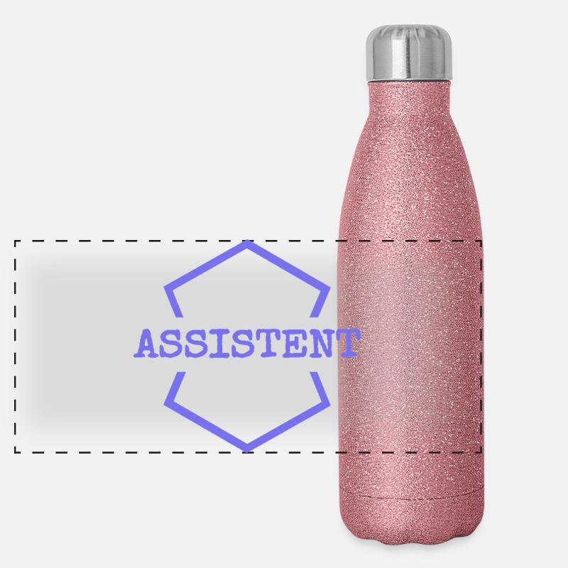 Assistant de travail Gourde isotherme panoramique pailletée 500 ml