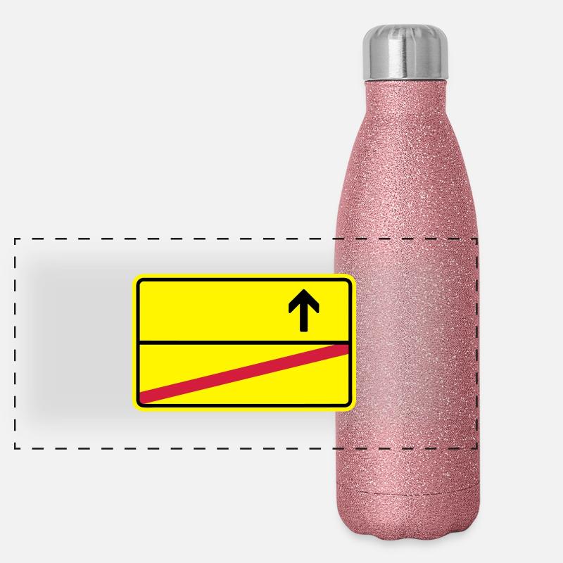 Ortsschild Panorama Glitzer Isolierflasche 500 ml