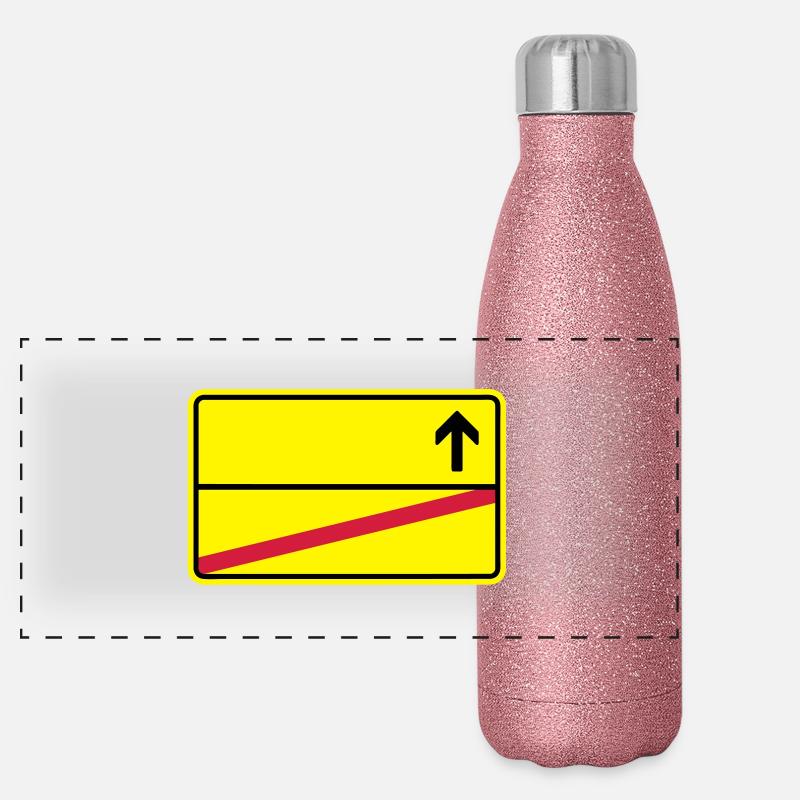 Ortsschild Panorama Glitzer Isolierflasche 500 ml