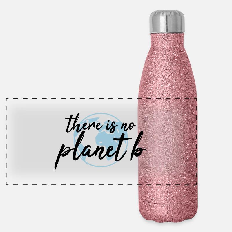 There is no planet B Panorama Glitzer Isolierflasche 500 ml