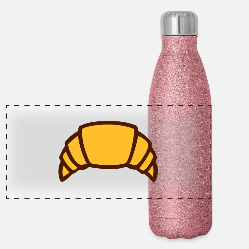 Croissant Gebäck Bäcker Konditor Panorama Glitzer Isolierflasche 500 ml
