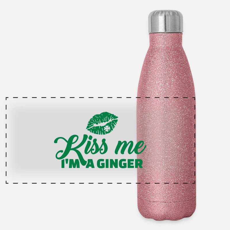 Kiss me ginger Panorama Glitzer Isolierflasche 500 ml