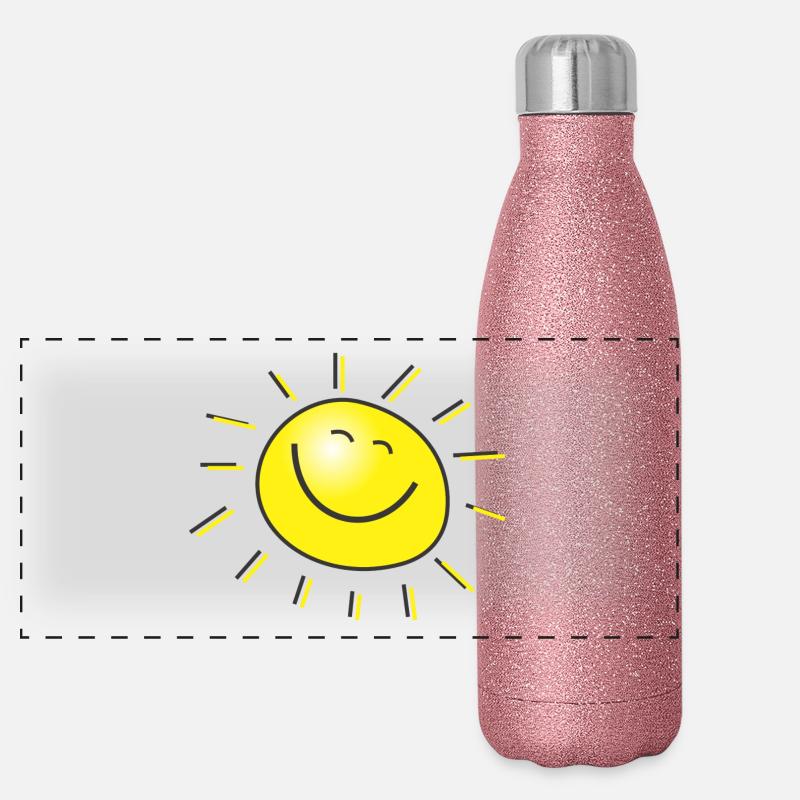 Sonne Panorama Glitzer Isolierflasche 500 ml