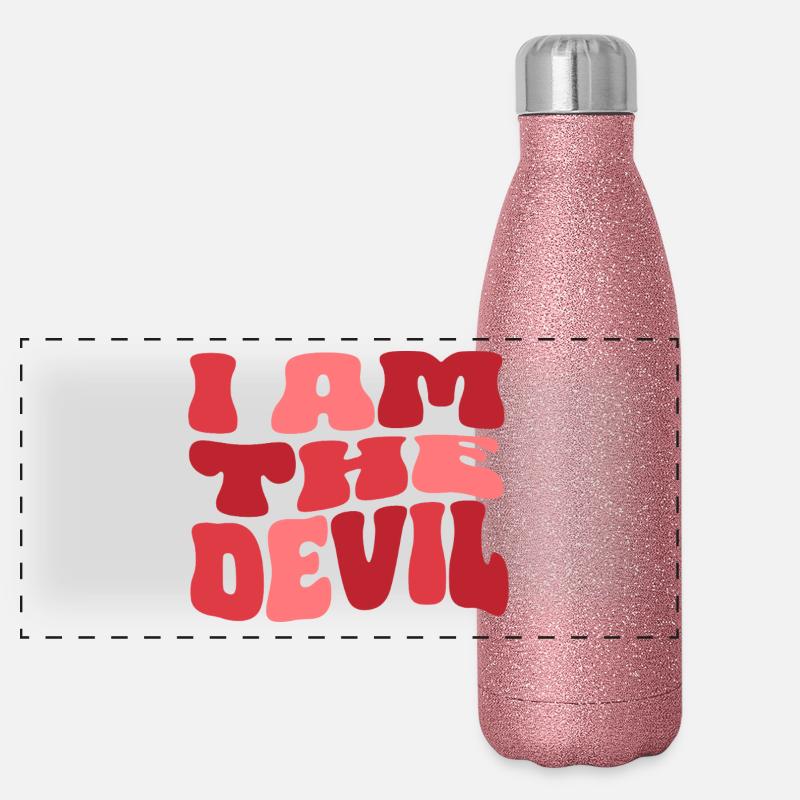 I am the Devil - Ich bin der Teufel Panorama Glitzer Isolierflasche 500 ml