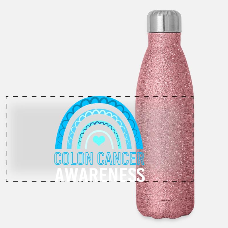 Darm Krebs Dickdarm Panorama Glitzer Isolierflasche 500 ml