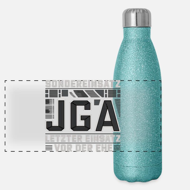  Sondereinsatz JGA – Letzter Einsatz vor der Ehe Panorama Glitzer Isolierflasche 500 ml