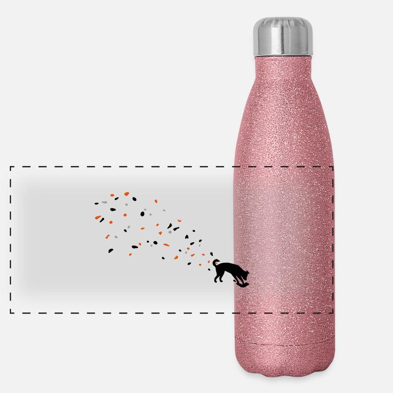 Chien crasse Gourde isotherme panoramique pailletée 500 ml