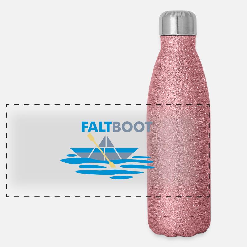 Faltboot 2 Panorama Glitzer Isolierflasche 500 ml