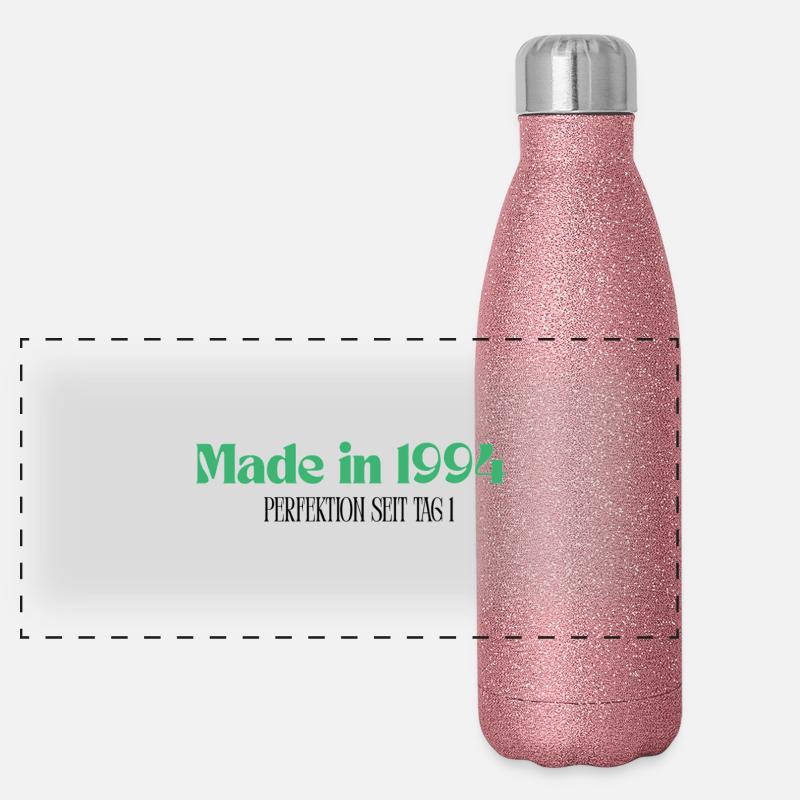 Made in 1994 - Perfektion seit Tag 1 Panorama Glitzer Isolierflasche 500 ml