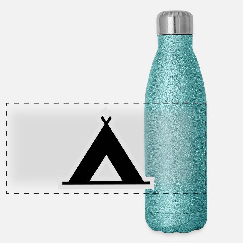 Camping liebe Panorama Glitzer Isolierflasche 500 ml