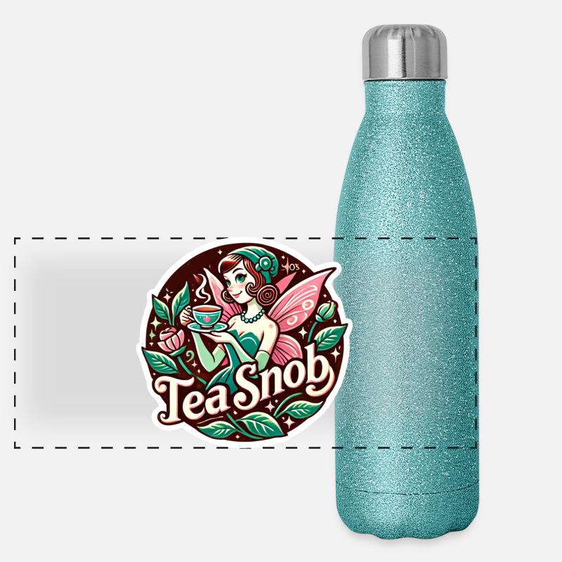 Fête du thé Snob du Thé Gourde isotherme panoramique pailletée 500 ml