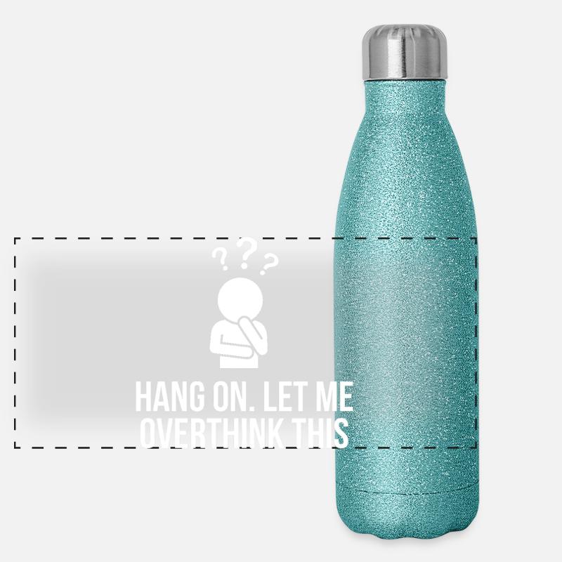 Attends, laisse-moi trop réfléchir à ce design drôle Gourde isotherme panoramique pailletée 500 ml