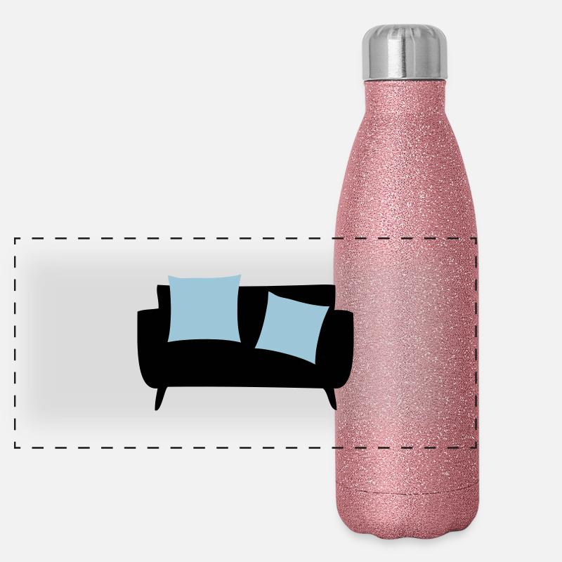Canapé-lit et oreillers Gourde isotherme panoramique pailletée 500 ml
