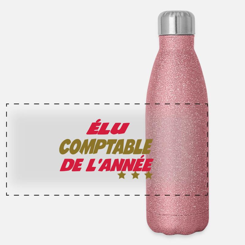 Elu comptable de l'année Panorama Glitzer Isolierflasche 500 ml