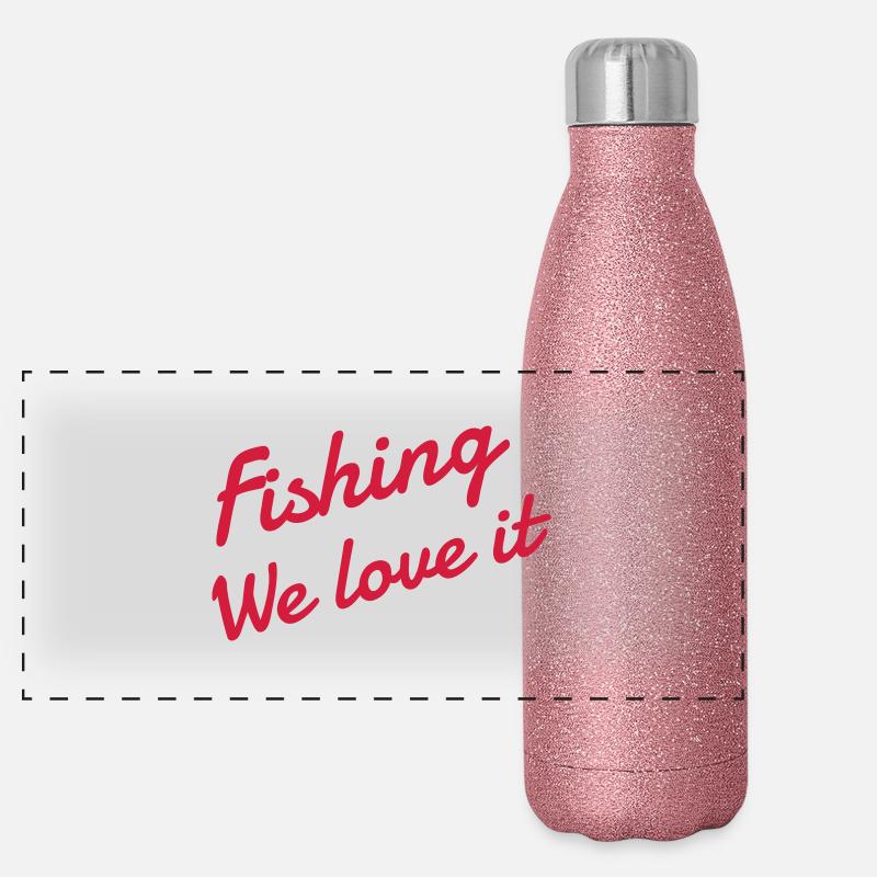 Pêche Pêcheur Sport Sportif Poisson Mer Gourde isotherme panoramique pailletée 500 ml