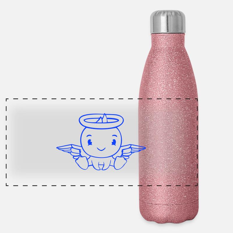 Vogel Ente Engel Himmel Heiligenschein heilig süß Panorama Glitzer Isolierflasche 500 ml