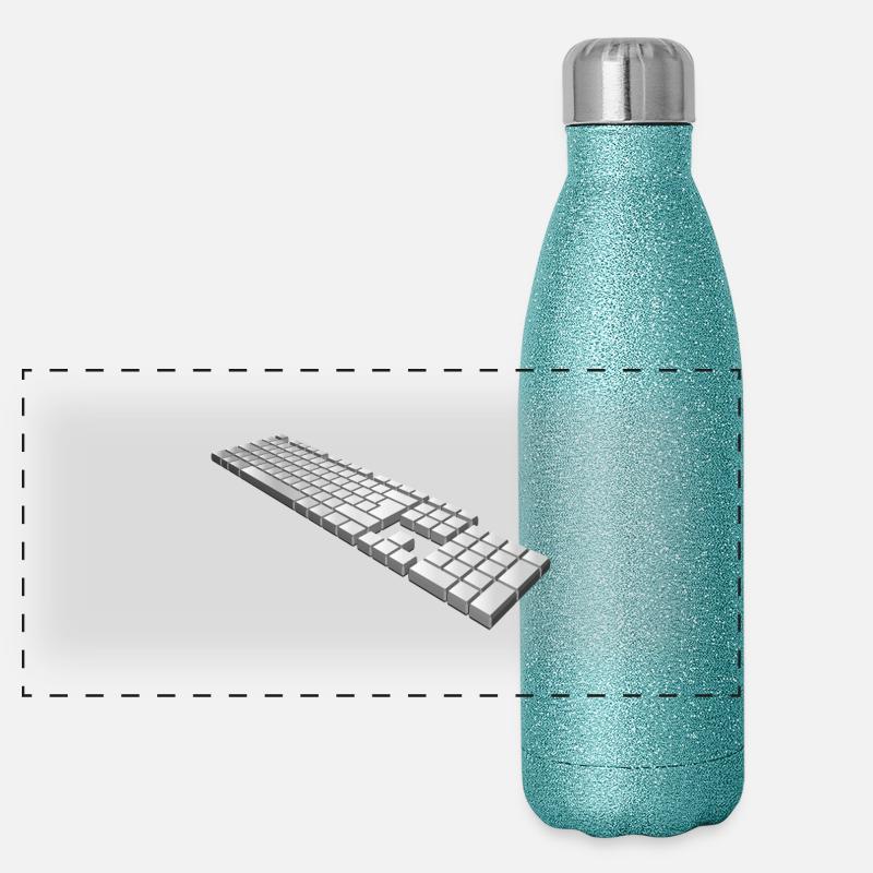 keyboard Panoramic Glitter Thermal Bottle 500 ml