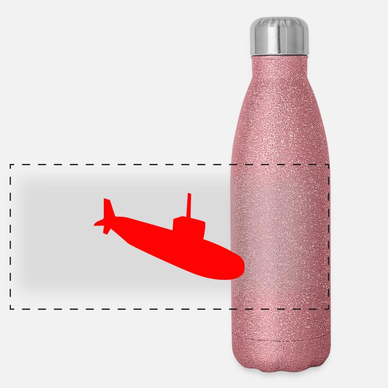 U-Boot Silhouette Panorama Glitzer Isolierflasche 500 ml