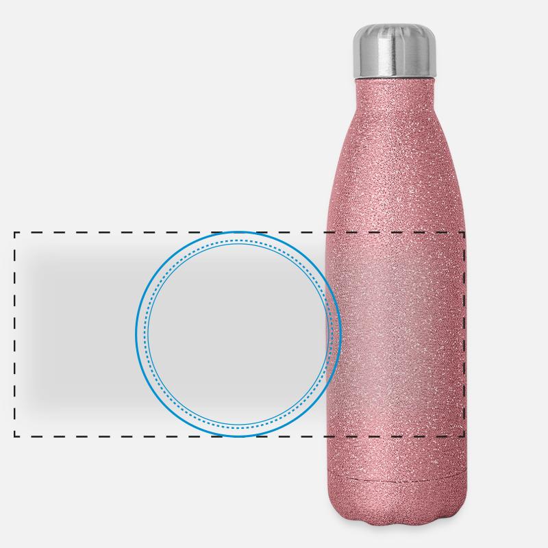 button Panorama Glitzer Isolierflasche 500 ml