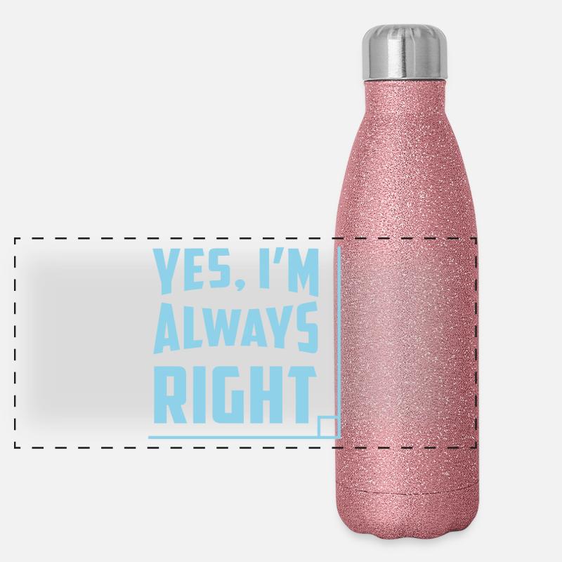 funny math teacher Panoramic Glitter Thermal Bottle 500 ml