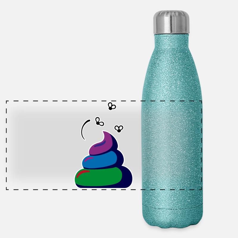 Merde Gourde isotherme panoramique pailletée 500 ml