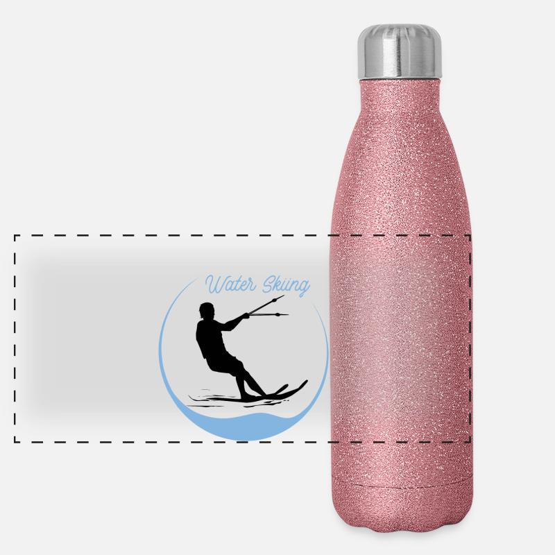 Water skiing Gourde isotherme panoramique pailletée 500 ml