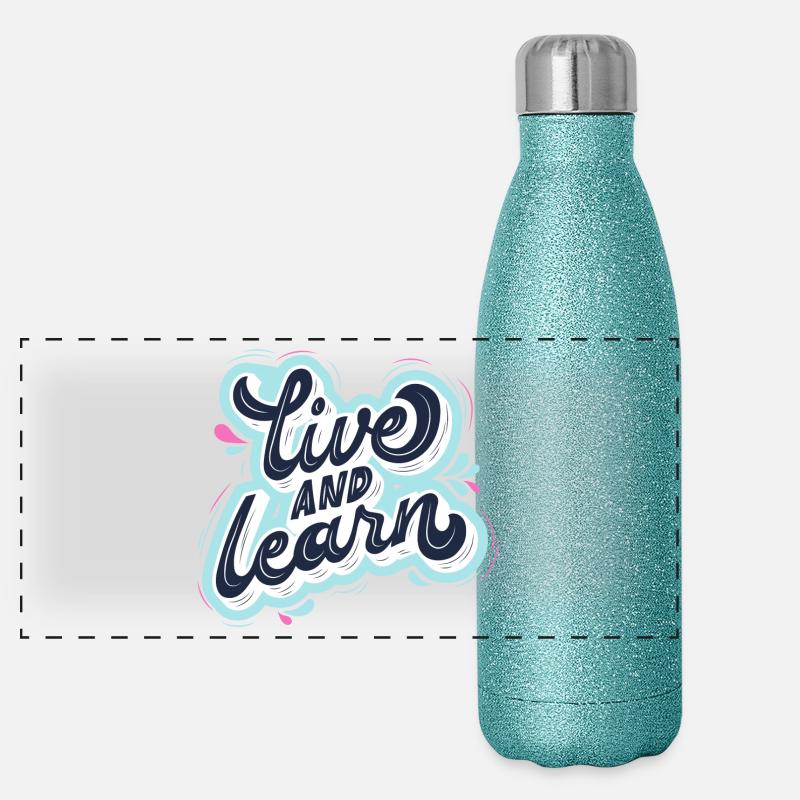 live and learn Panorama Glitzer Isolierflasche 500 ml