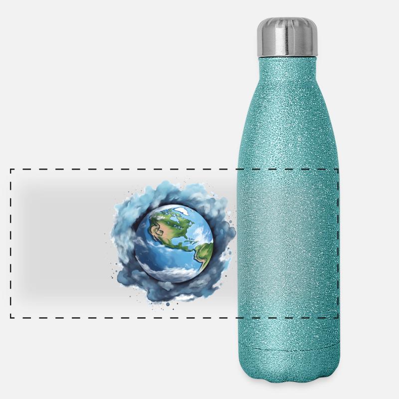 Earth Panoramic Glitter Thermal Bottle 500 ml