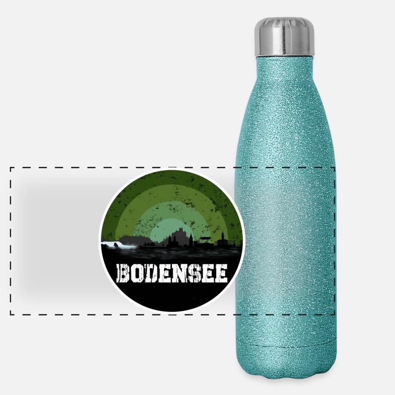 Lake Constance Original Skyline Panoramic Glitter Thermal Bottle 500 ml