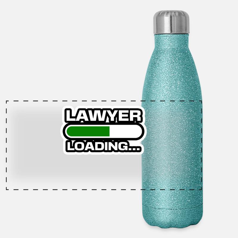 Lawyer Job Statement Worker Profession Career Panoramic Glitter Thermal Bottle 500 ml