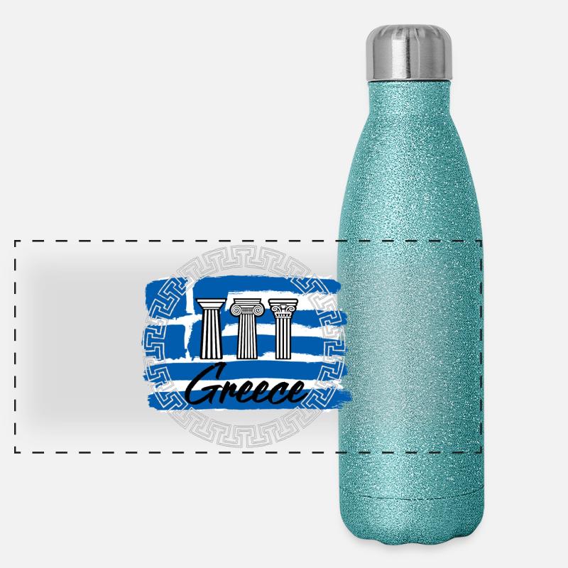 Grèce Gourde isotherme panoramique pailletée 500 ml