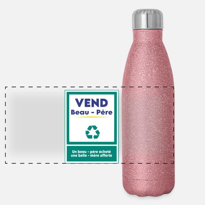 Verkauft den Schwiegervater Panorama Glitzer Isolierflasche 500 ml
