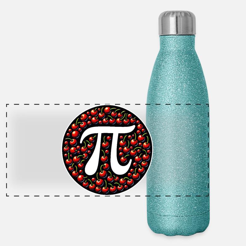 Pi Day Motif Math Fans Enseignants Étudiants Gourde isotherme panoramique pailletée 500 ml