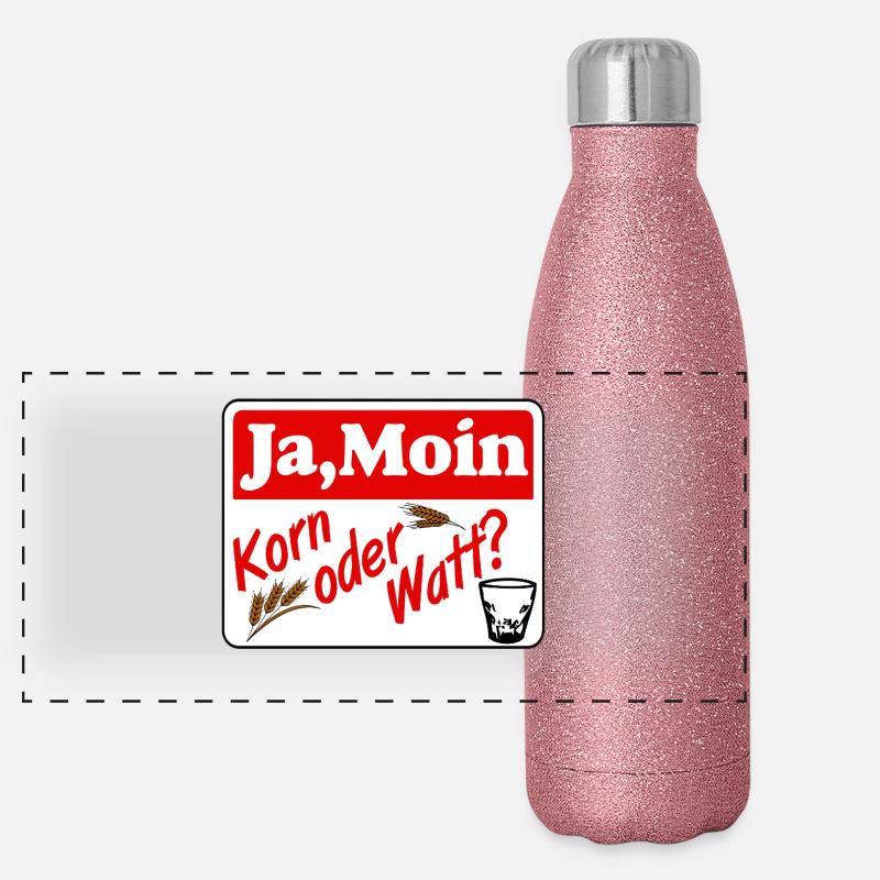 Korn , Party , Weizenkorn ,Ja moin Korn oder watt Panorama Glitzer Isolierflasche 500 ml