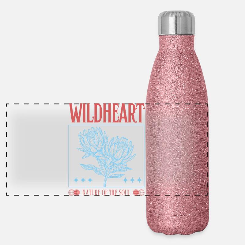 Wildheart – Déclaration florale inspirée de la nature Gourde isotherme panoramique pailletée 500 ml