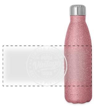 Mai 1993 Geburtstag - Mai 1993 Geschenkidee - Panorama Glitzer Isolierflasche 500 ml - Pink Glitzer - Vorne