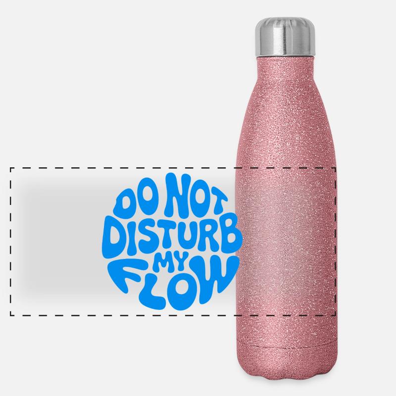 Störe meinen Fluss nicht - Panorama Glitzer Isolierflasche 500 ml - Pink Glitzer