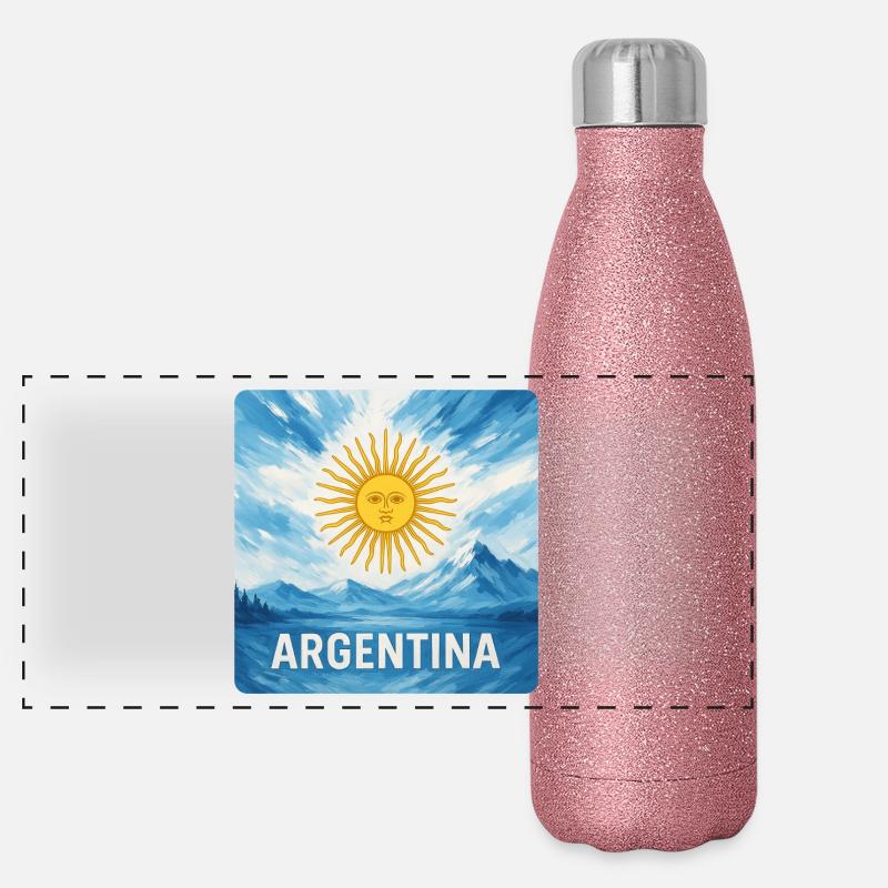 Design de voyage en Argentine Gourde isotherme panoramique pailletée 500 ml