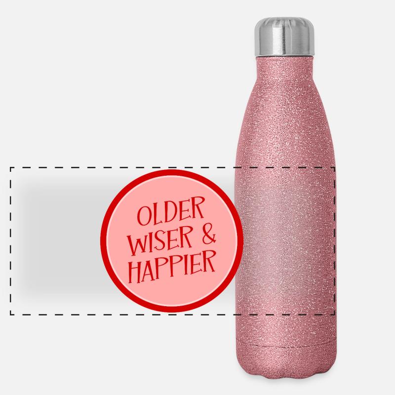 Sagesse d’anniversaire Gourde isotherme panoramique pailletée 500 ml