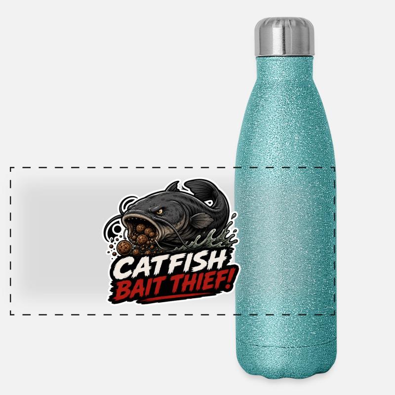 Conception de la pêche à la carpe voleur avec appât à poisson-chat Gourde isotherme panoramique pailletée 500 ml