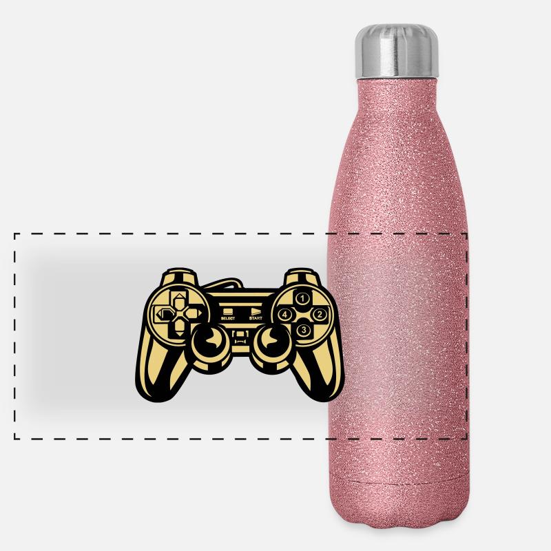 Gaming Panorama Glitzer Isolierflasche 500 ml
