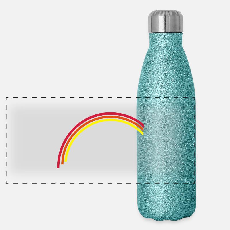 Regenbogen 1 Panorama Glitzer Isolierflasche 500 ml