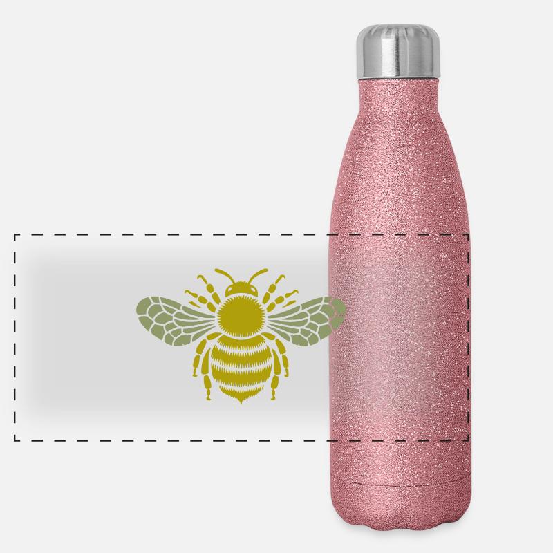 biene Panorama Glitzer Isolierflasche 500 ml