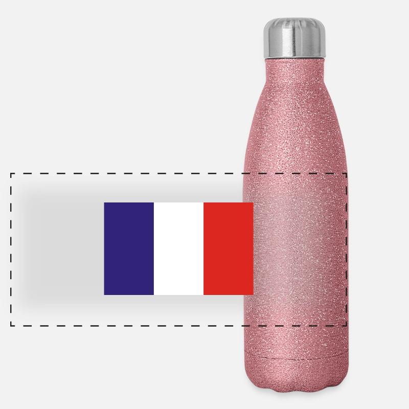 Frankreich Panorama Glitzer Isolierflasche 500 ml