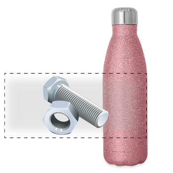 screw - Panoramic Glitter Thermal Bottle 500 ml - pink glitter - Front