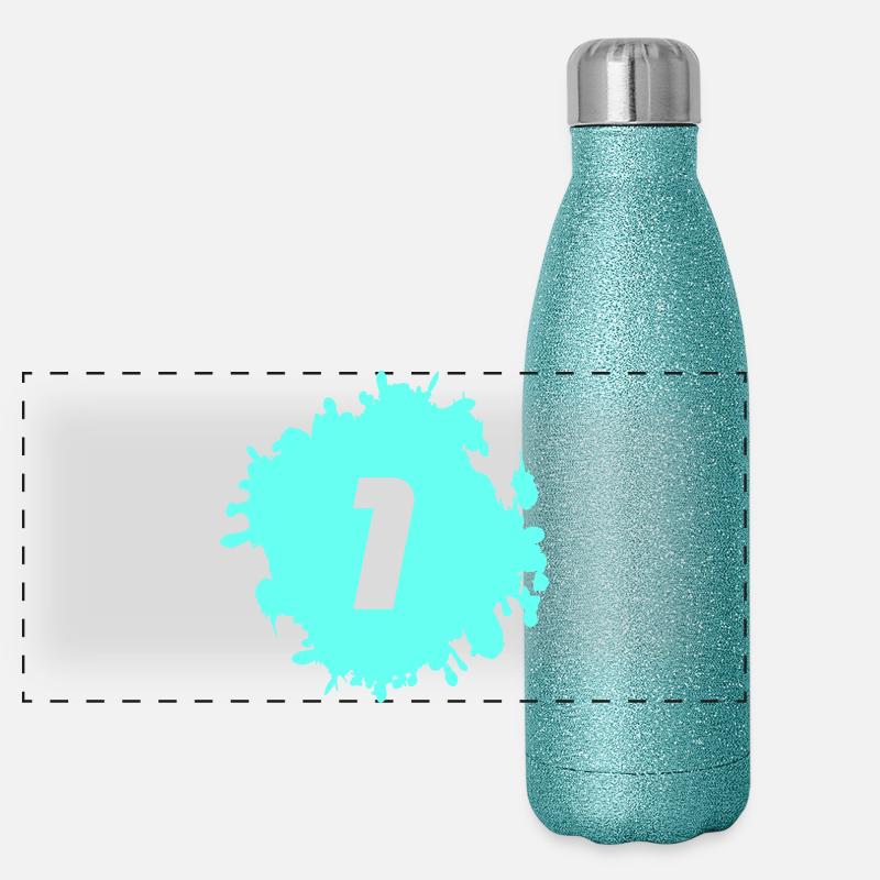Blob à 1 chiffre Gourde isotherme panoramique pailletée 500 ml