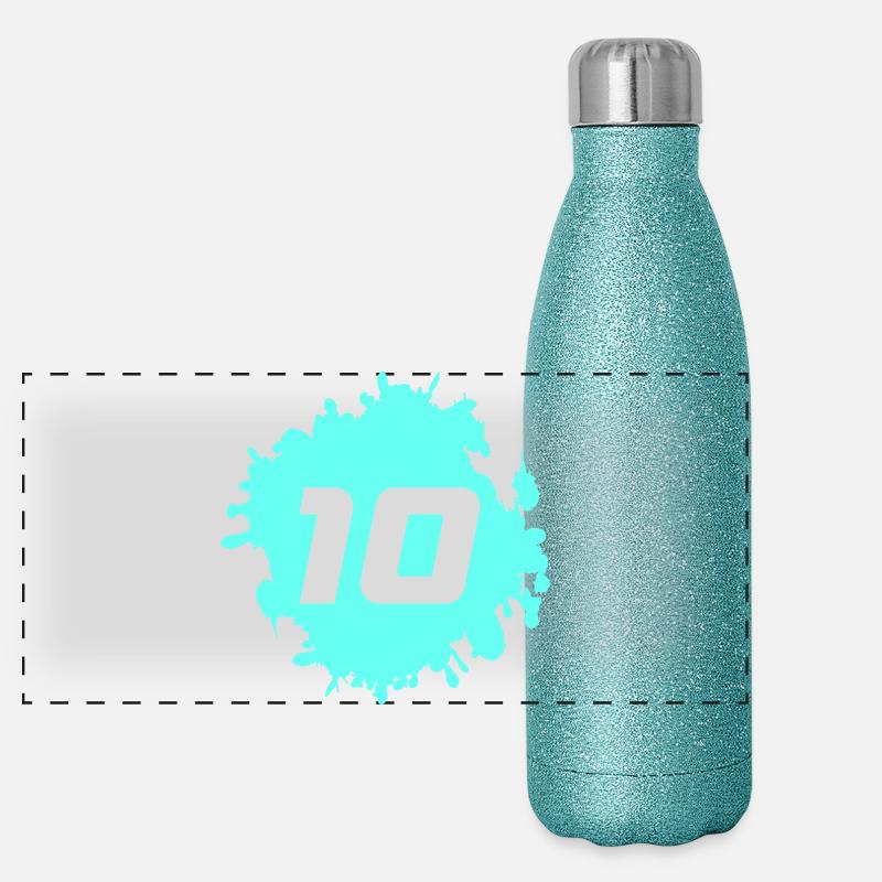 Neon 10 Spritzerdesign Panorama Glitzer Isolierflasche 500 ml