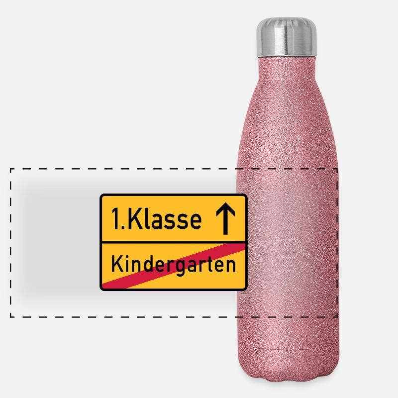 erste klasse Panorama Glitzer Isolierflasche 500 ml