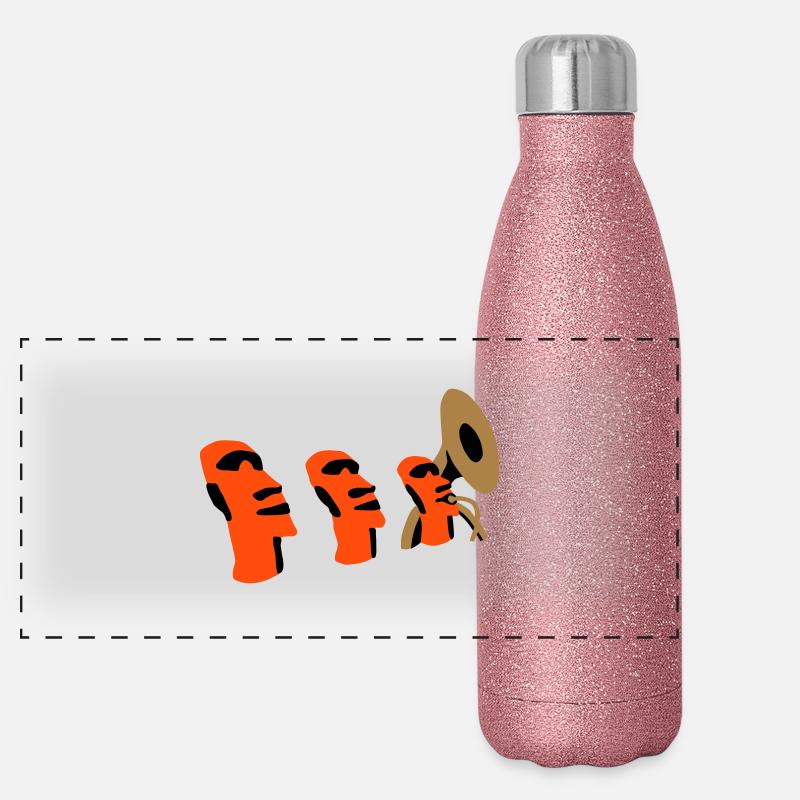 sousaphone rapa nui Gourde isotherme panoramique pailletée 500 ml